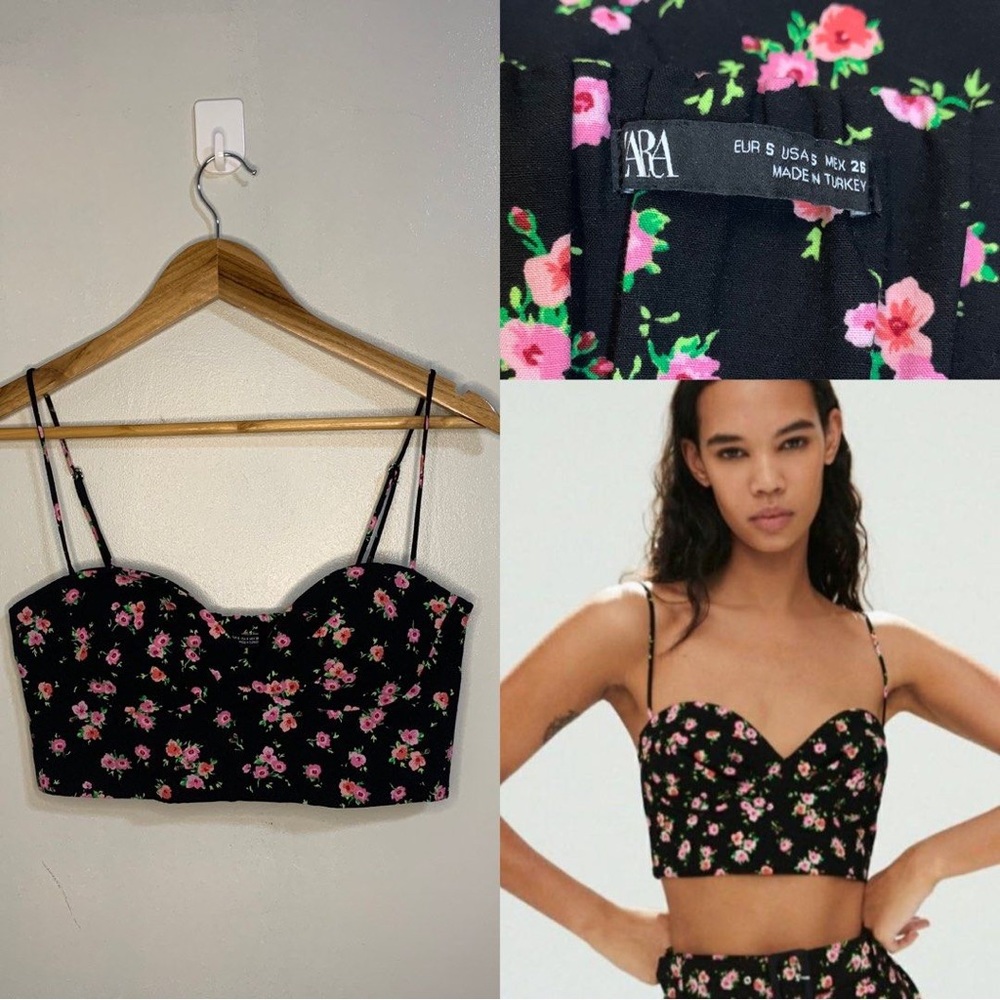 Zara floral corset top - Picture 2 of 2